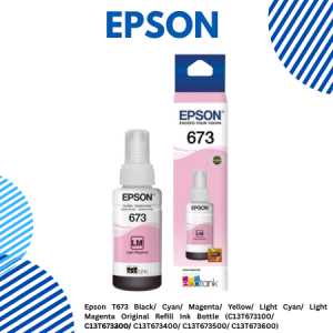 Epson T673 Black/Cyan/Magenta/Yellow/Light Cyan/Light Magenta Original Refill Ink Bottle (C13T673100/ C13T673200/ C13T673300/ C13T673400/ C13T673500/ C13T673600)