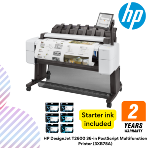 HP DesignJet T2600 36-in PostScript Multifunction Printer (3XB78A)