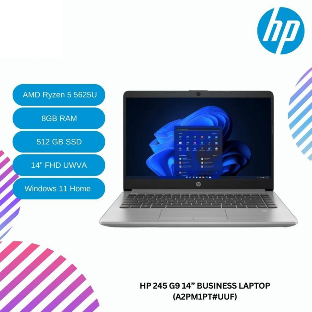 READY STOCK] HP 245 G9 14” Business Laptop (A2PM1PT#UUF) – GS