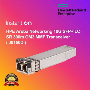 HPE Aruba Networking 10G SFP+ LC SR 300m OM3 MMF Transceiver ( J9150D )