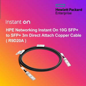 HPE Networking Instant On 10G SFP+ to SFP+ 3m Direct Attach Copper Cable ( R9D20A )