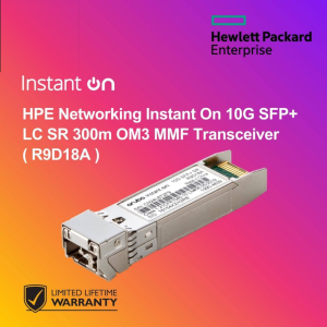 HPE Networking Instant On 10G SFP+ LC SR 300m OM3 MMF Transceiver ( R9D18A )