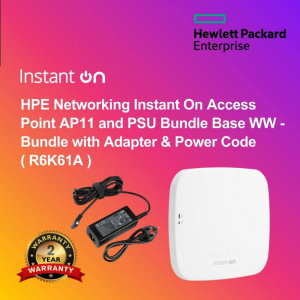 HPE Networking Instant On Access Point AP11 and PSU Bundle Base WW - Bundle with Adapter & Power Code ( R6K61A )
