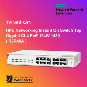 HPE Networking Instant On Switch 16p Gigabit CL4 PoE 124W 1430 ( R8R48A )