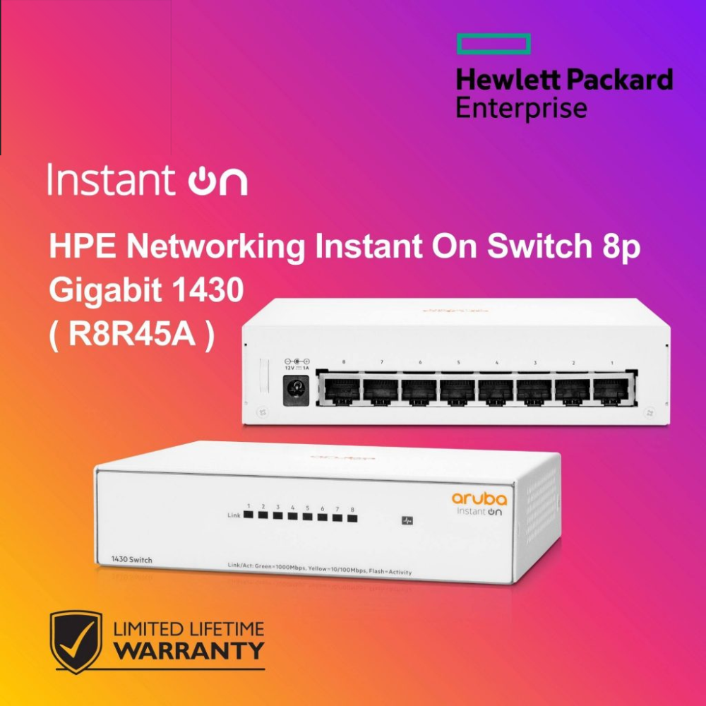 HPE Networking Instant On Switch 8p Gigabit 1430 ( R8R45A ) – GS ...