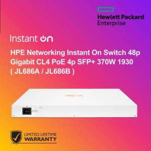HPE Networking Instant On Switch 48p Gigabit CL4 PoE 4p SFP+ 370W 1930 ( JL686A / JL686B )