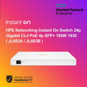 HPE Networking Instant On Switch 24p Gigabit CL4 PoE 4p SFP+ 370W 1930 ( JL684A / JL684B )