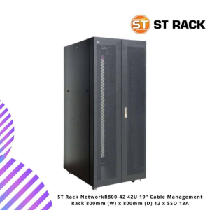 ST Rack NetworkR800-42 42U 19" Cable Management Rack 800mm (W) x 800mm (D) 12 x SSO 13A