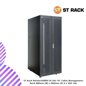 ST Rack NetworkR800-24 24U 19" Cable Management Rack 800mm (W) x 800mm (D) 6 x SSO 13A