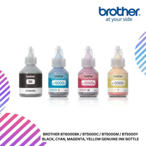 Brother BT6000BK / BT5000C / BT5000M / BT5000Y Black, Cyan, Magenta, Yellow Genuine Ink Bottle