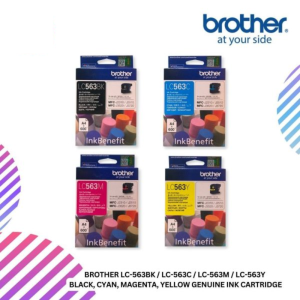 Brother LC-563BK / LC-563C / LC-563M / LC-563Y  Black, Cyan, Magenta, Yellow Genuine Ink Cartridge