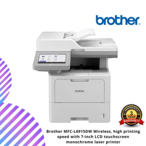 Brother MFC-L6915DW Wireless, high printing speed with 7-inch LCD touchscreen monochrome laser printer