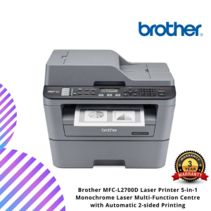 Brother MFC-L2700D Laser Printer 5-in-1 Monochrome Laser Multi-Function Centre with Automatic 2-sided Printing