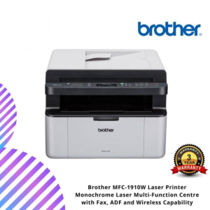 Brother MFC-1910W Laser Printer Monochrome Laser Multi-Function Centre with Fax, ADF and Wireless Capability