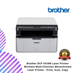 Brother DCP-1610W Laser Printer Wireless Multi-function Monochrome Laser Printer - Print, Scan, Copy