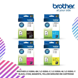 Brother LC-539XL-BK / LC-535XL-C / LC-535XL-M / LC-535XL-Y Black, Cyan, Magenta, Yellow Genuine Ink Cartridge