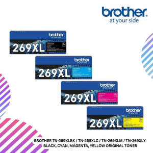 BROTHER TN-269XLBK / TN-269XLC / TN-269XLM / TN-269XLY  Black, Cyan, Magenta, Yellow Original Toner