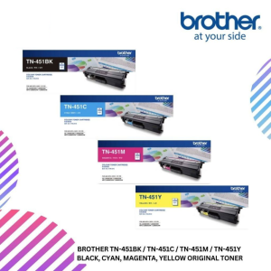 BROTHER TN-451BK / TN-451C / TN-451M / TN-451Y  Black, Cyan, Magenta, Yellow Original Toner