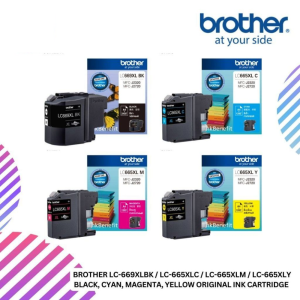 BROTHER LC-669XLBK / LC-665XLC / LC-665XLM / LC-665XLY Black, Cyan, Magenta, Yellow Original Ink Cartridge