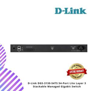D-Link DGS-3130-54TS 54-Port Lite Layer 3 Stackable Managed Gigabit Switch