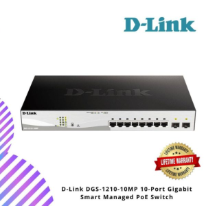 D-Link DGS-1210-10MP 10-Port Gigabit Smart Managed PoE Switch