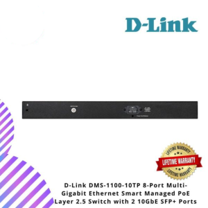 D-Link DMS-1100-10TP 8-Port Multi-Gigabit Ethernet Smart Managed PoE Layer 2.5 Switch with 2 10GbE SFP+ Ports