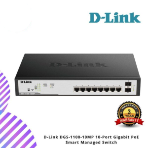 D-Link DGS-1100-10MP 10-Port Gigabit PoE Smart Managed Switch