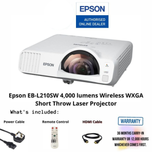 Epson EB-L210SW 4,000 lumens Wireless WXGA Short Throw Laser Projector