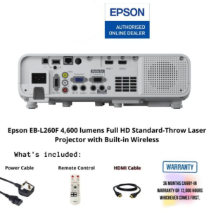 Epson EB-L260F 4,600 lumens Full HD Standard-Throw Laser Projector with Built-in Wireless