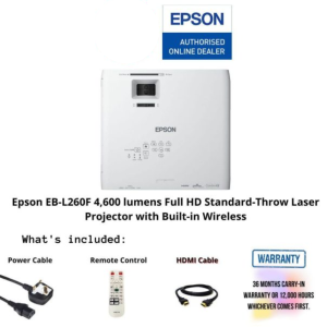 Epson EB-L260F 4,600 lumens Full HD Standard-Throw Laser Projector with Built-in Wireless