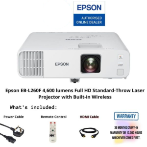 Epson EB-L260F 4,600 lumens Full HD Standard-Throw Laser Projector with Built-in Wireless