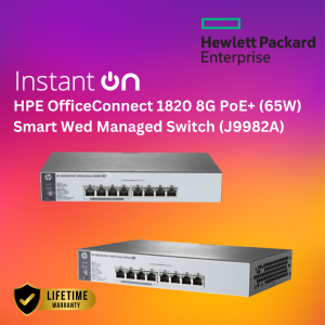 HPE OfficeConnect 1820 8G PoE+ (65W) Smart Wed Managed Switch (J9982A)