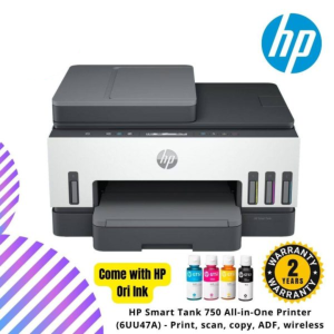 HP Smart Tank 750 All-in-One Printer (6UU47A) - Print, scan, copy, ADF, wireless