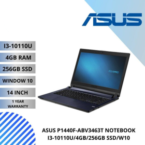 ASUS P1440F-ABV3463T NOTEBOOK - I3-10110U/4GB/256GB SSD/W10/1 YEAR WARRANTY