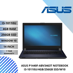 ASUS P1440F-ABV3463T NOTEBOOK - I3-10110U/4GB/256GB SSD/W10/1 YEAR WARRANTY