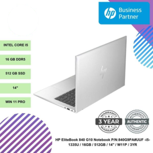 HP EliteBook 840 G10 Notebook P/N:840G9PA#UUF -i5-1335U / 16GB / 512GB / 14" / W11P / 3YR