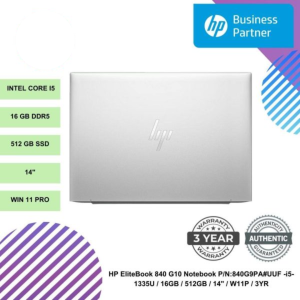 HP EliteBook 840 G10 Notebook P/N:840G9PA#UUF -i5-1335U / 16GB / 512GB / 14" / W11P / 3YR