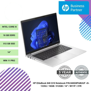 HP EliteBook 840 G10 Notebook P/N:840G9PA#UUF -i5-1335U / 16GB / 512GB / 14" / W11P / 3YR