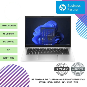 HP EliteBook 840 G10 Notebook P/N:840G9PA#UUF -i5-1335U / 16GB / 512GB / 14" / W11P / 3YR