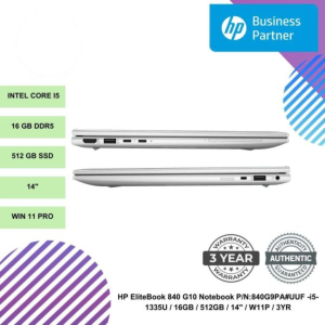 HP EliteBook 840 G10 Notebook P/N:840G9PA#UUF -i5-1335U / 16GB / 512GB / 14" / W11P / 3YR