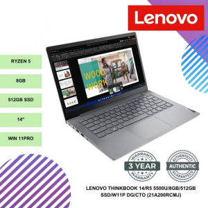 LENOVO THINKBOOK 14/R5 5500U/8GB/512GB SSD/W11P DG/CTO (21A200RCMJ)
