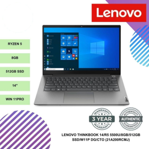 LENOVO THINKBOOK 14/R5 5500U/8GB/512GB SSD/W11P DG/CTO (21A200RCMJ)