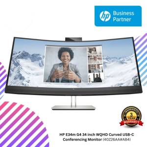 HP E34m G4 34 inch WQHD Curved USB-C Conferencing Monitor (40Z26AA#AB4)