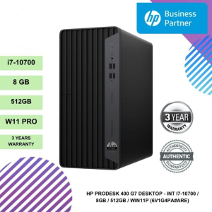 HP PRODESK 400 G7 DESKTOP - INT I7-10700 / 8GB / 512GB / WIN11P (6V1G4PA#ARE)