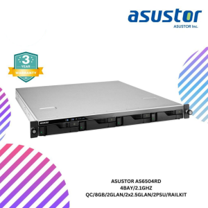 SHOPEELAZADA-2024-12-30T124644.343.png ASUSTOR AS6504RD 4BAY/2.1GHZ QC/8GB/2GLAN/2x2.5GLAN/2PSU/RAILKIT