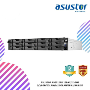 SHOPEELAZADA-2024-12-30T130017.031.png ASUSTOR AS6512RD 12BAY/2.1GHZ QC/8GB/2GLAN/2x2.5GLAN/2PSU/RAILKIT