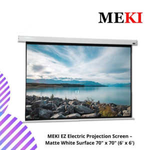 MEKI EZ Electric Projection Screen – Matte White Surface 70" x 70" (6' x 6')