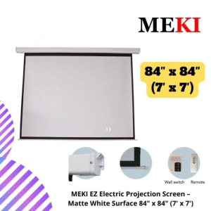 MEKI EZ Electric Projection Screen – Matte White Surface 84" x 84" (7' x 7')