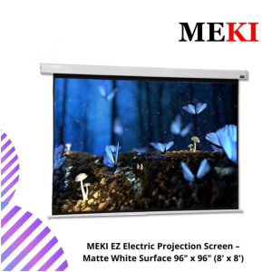 MEKI EZ Electric Projection Screen – Matte White Surface 96" x 96" (8' x 8')