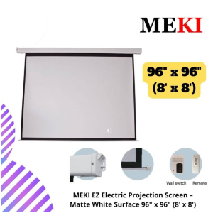 MEKI EZ Electric Projection Screen – Matte White Surface 96" x 96" (8' x 8')